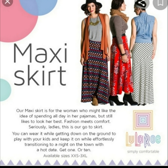 Lularoe XS Maxi Skirt Dress Slinky Material NWT UNICORN 🦄 - Picture 7 of 8